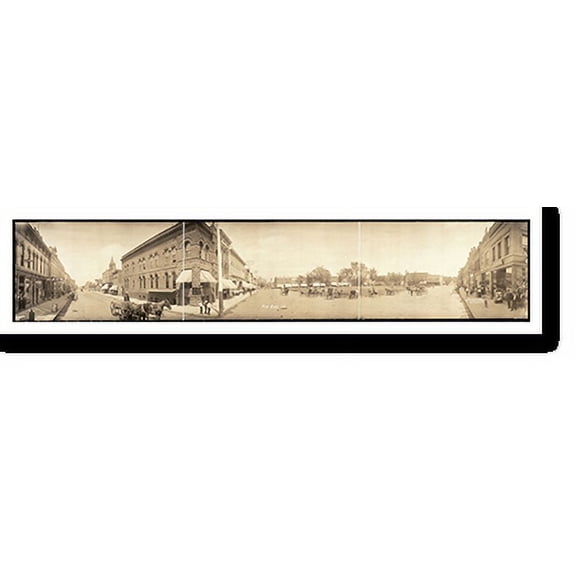 Historic Print, IA Red Oak 1908 PHOTO, Width 7" x Length 36"