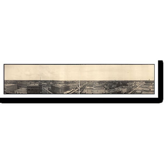 Historic Print, IA Webster City Birdseye view 1907 PHOTO, Width 7" x Length 36"