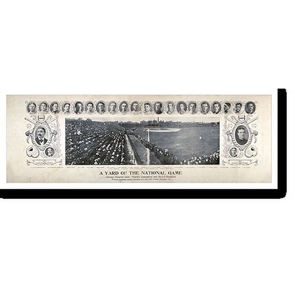 Historic Print, IL Chicago baseball club 1907 PHOTO, Width 7" x Length 36"