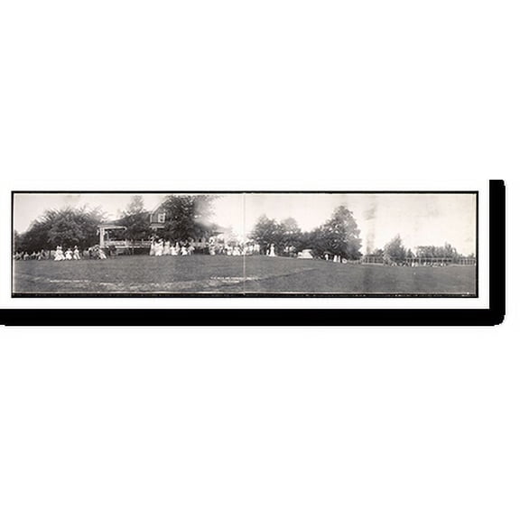 Historic Print, IL Country Club of Decatur 1909 PHOTO, Width 11" x Length 49"