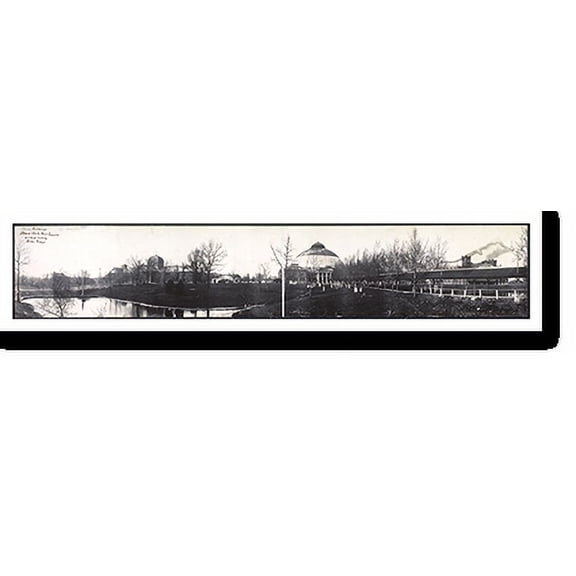 Historic Print, IL Main Buildings State Fair Grounds 1906 PHOTO, Width 7" x Length 36"