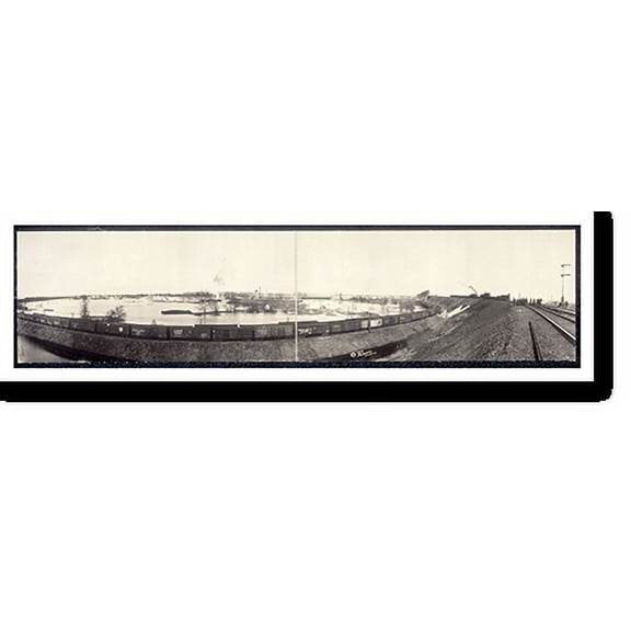 Historic Print, IL Submerged drainage district Cairo 1913 PHOTO, Width 7" x Length 36"