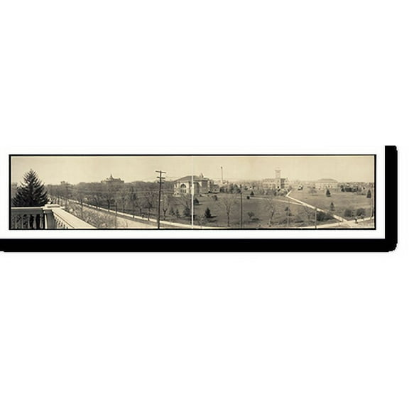 Historic Print, IN Purdue University West Lafayette 1910 PHOTO, Width 7" x Length 36"