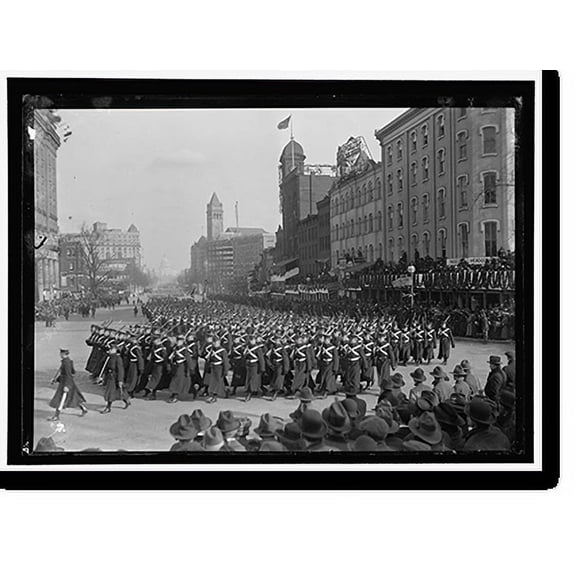 Historic Print, INAUGURAL PARADES. MILITARY UNIT IN PARADE, 16" x 20"