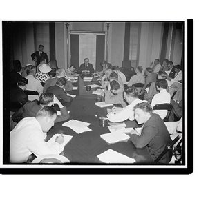 Historic Print, Ickes press conference, 16" x 20"