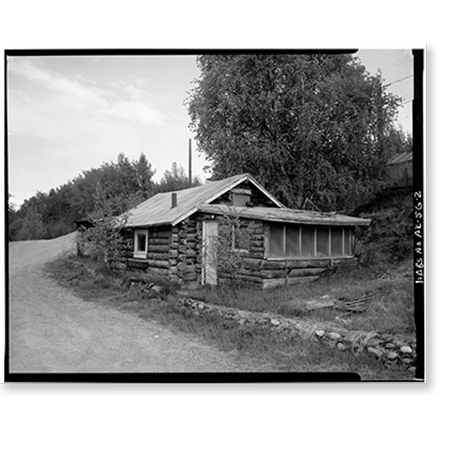 Historic Print, Iditarod Trail Shelter Cabins, Knik Cabin, Knik