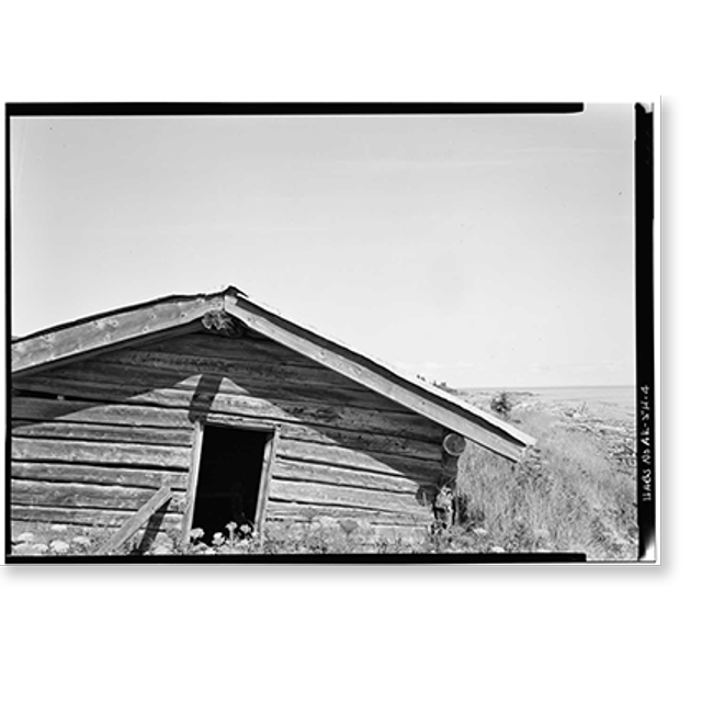 Historic Print, Iditarod Trail Shelter Cabins, Moses Point Shelter