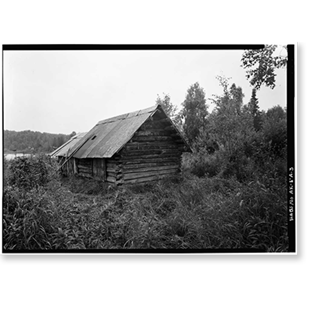 Historic Print, Iditarod Trail Shelter Cabins, Skwentna Crossing