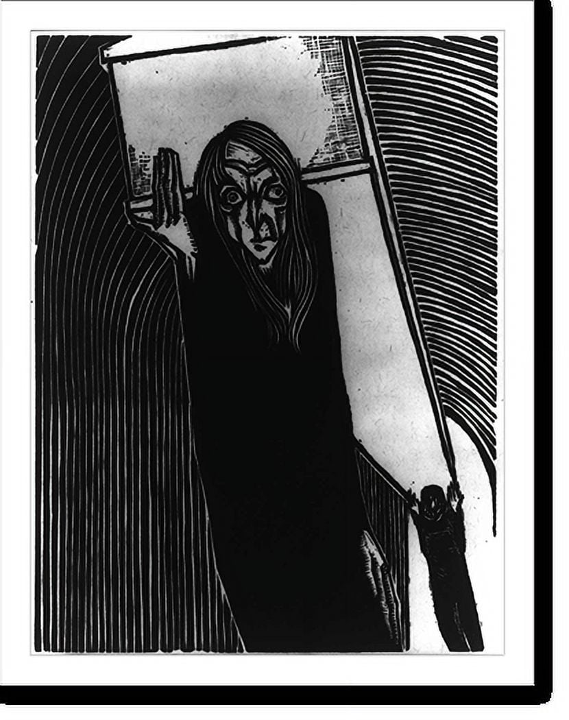 Historic Print, Illus. opp. p. 22 2 grotesque pallbearers, 16" x 20