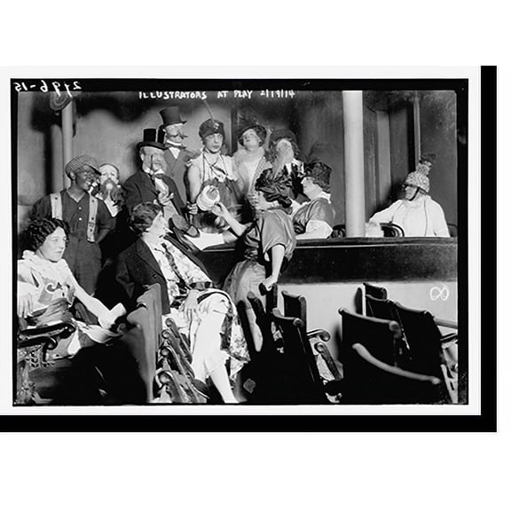Historic Print, Illustrators at play 2/19/14, 18" x 24"