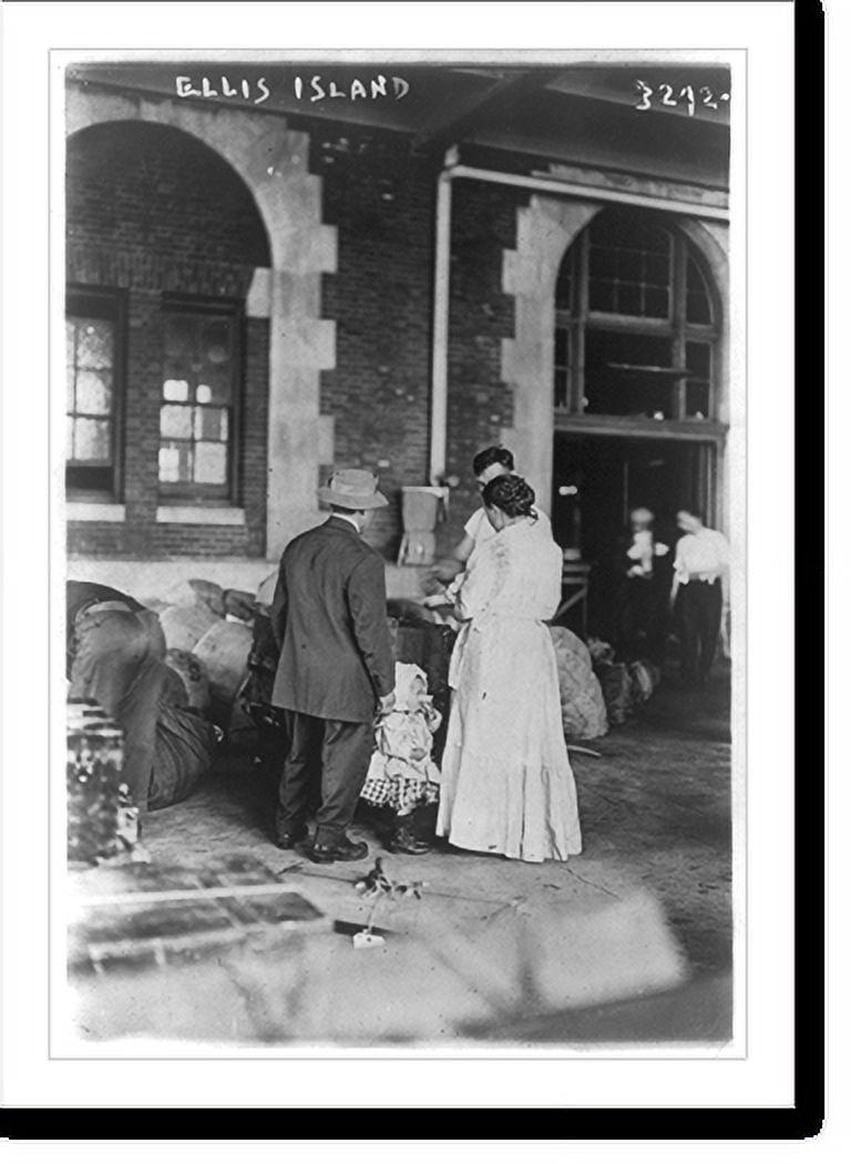 Historic Print, [Immigrant family at Ellis Island. New York City. March