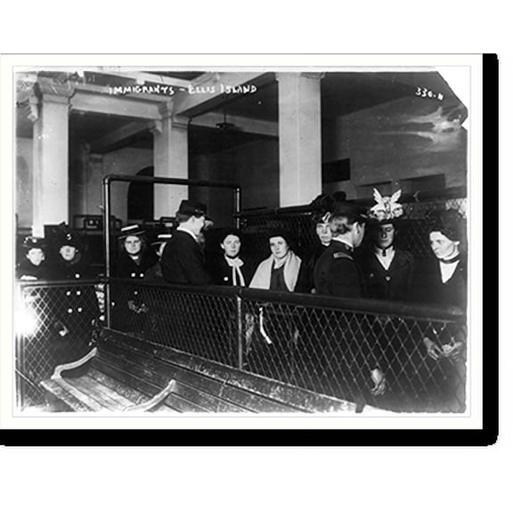 Historic Print, Immigrants - Ellis Island, 16" x 20"