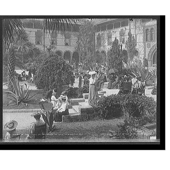 Historic Print, In the court of the Ponce de Leon, St. Augustine, Fla., 16" x 20"