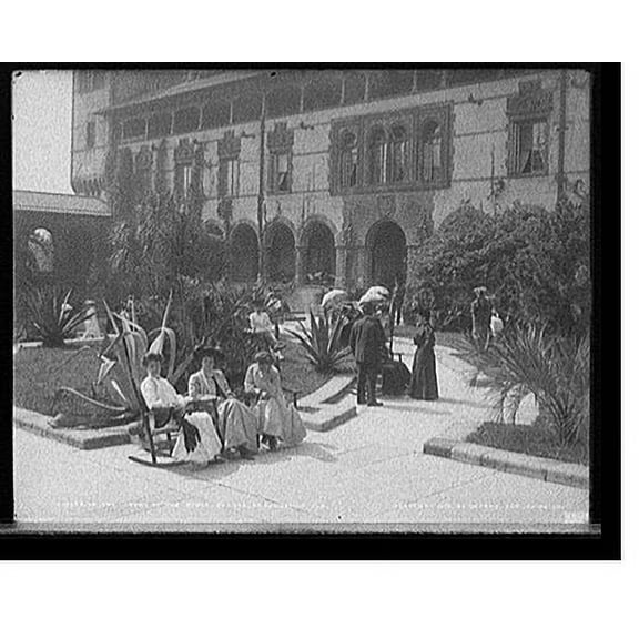 Historic Print, In the court of the Ponce de Leon, St. Augustine, Fla. - 2, 16" x 20"