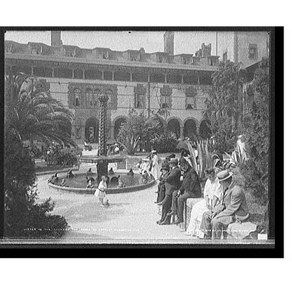 Historic Print, In the court of the Ponce de Leon, St. Augustine, Fla. - 3, 16" x 20"