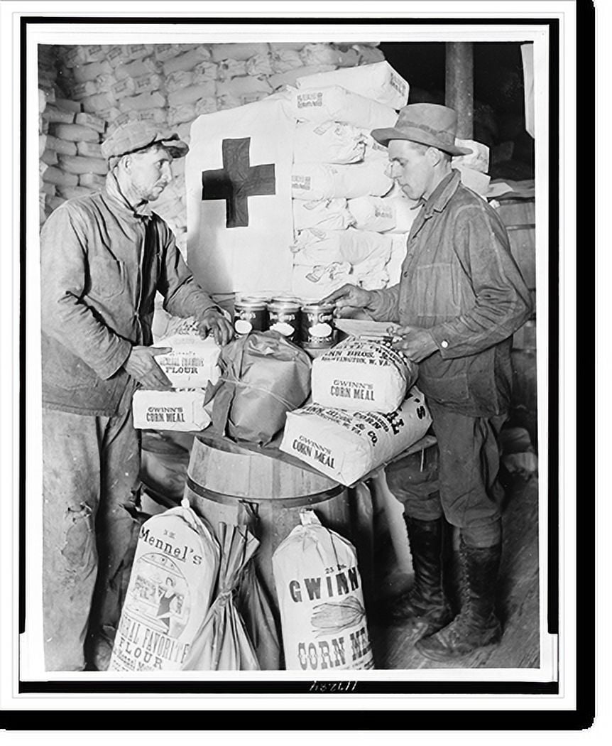 Historic Print, In the warehouse of a wholesale grocery, where Red