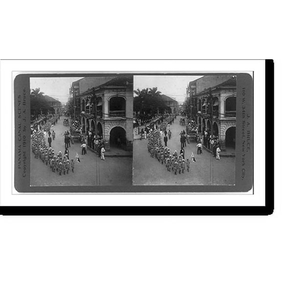 Historic Print, Independence Day, city of Panama, November 3, 1909 - Central Avenue, 18" x 24"