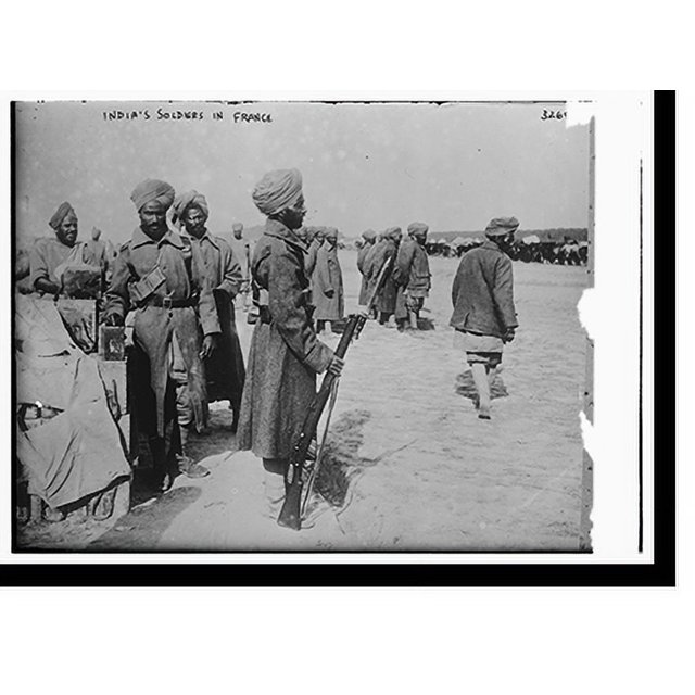 Historic Print, India's soldiers in France, 16" x 20"