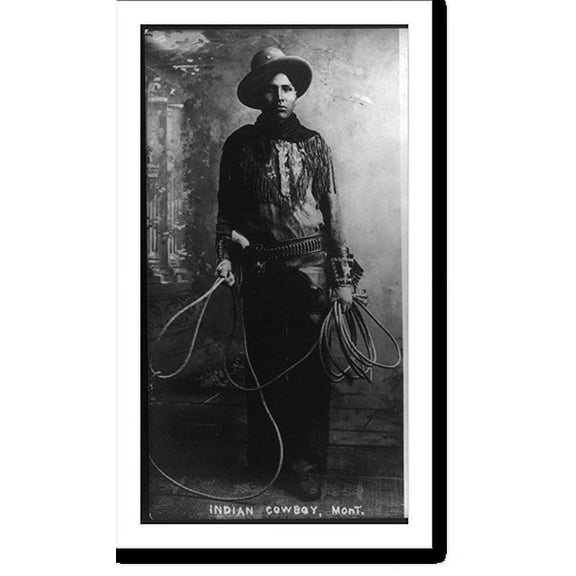 Historic Print, Indian Cowboy, Mont., 16" x 20"