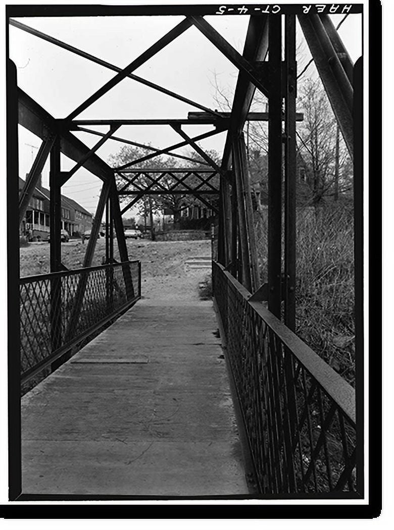 Historic Print, Indian Leap Pedestrian Bridge, Norwich, New London