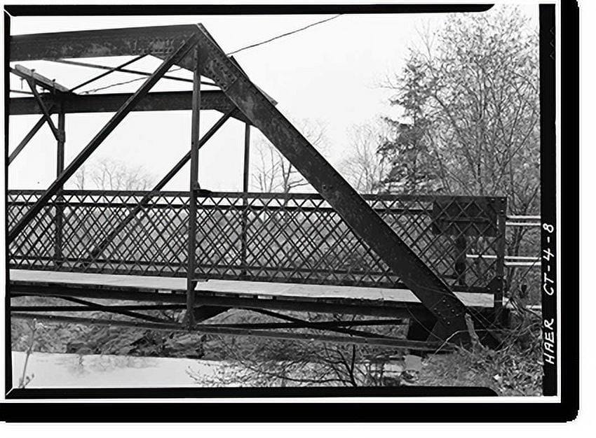 Historic Print, Indian Leap Pedestrian Bridge, Norwich, New London