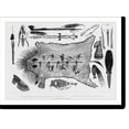 thumbnail image 1 of Historic Print, Indianische Gerätschaften und Waffen. Ustensiles et armes indiens. Indian utensils and arms - 2, 16" x 20", 1 of 3