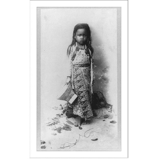 Historic Print, Indonesia - Java. Little girl, 18" x 24"