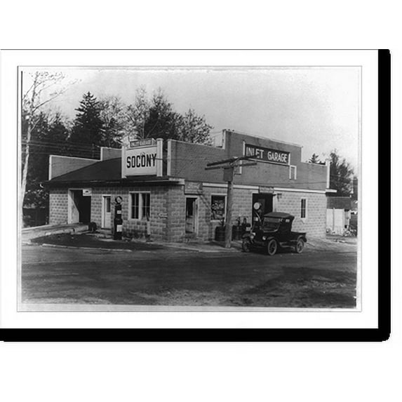 Historic Print, Inlet Garage, Inlet, N.Y., 16" x 20"