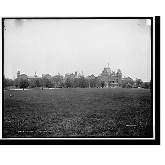 Historic Print, Insane Asylum, Columbus, O[hio], 16" x 20"