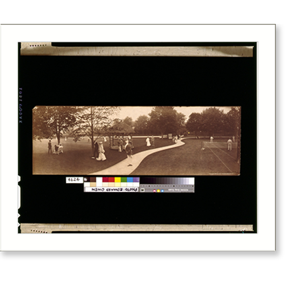 Historic Print, Interior of Casino grounds, Newport - 2, 18" x 24"