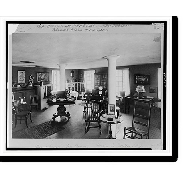 Historic Print, [Interior of Cup & Saucer Tea Room, Browns Mills in the