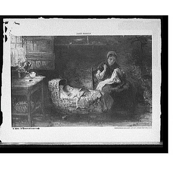 Historic Print, Interior of a cottage, 16" x 20"