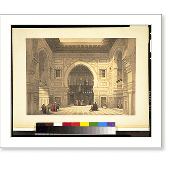 Historic Print, Interior of the mosque of the Sultan El Ghoree.David Roberts, R.A., 18" x 24"