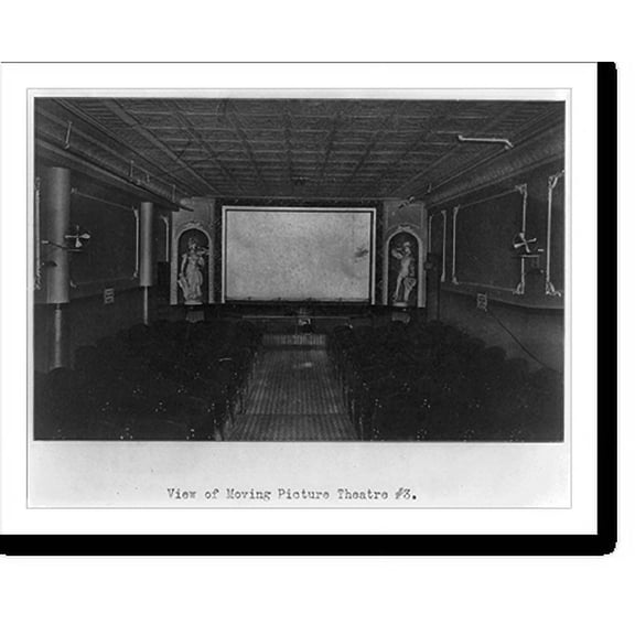 Historic Print, [Interiors of unidentified moving picture theaters], 18" x 24"