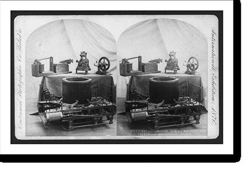 Historic Print, International Exhibition, Phila., Pa.: First Locomotive ...