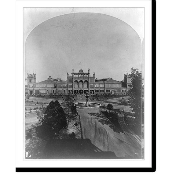 Historic Print, International Exhibition, Phila., Pa.: Main Building - West End exterior, 16" x 20"
