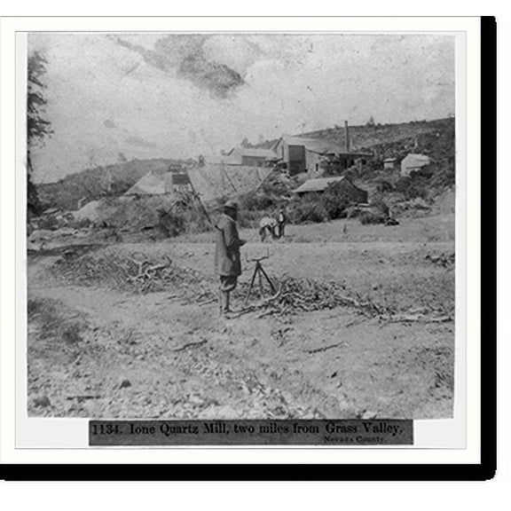 Historic Print, Ione Quartz Mill, two miles from Grass Valley, Nevada County, 16" x 20"