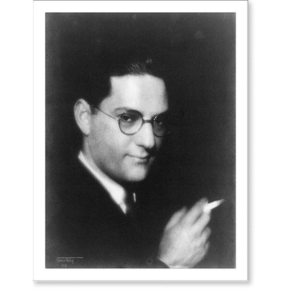 Historic Print, [Ira Gershwin, head-and-shoulders portrait, facing right, holding cigarette], 18" x 24"
