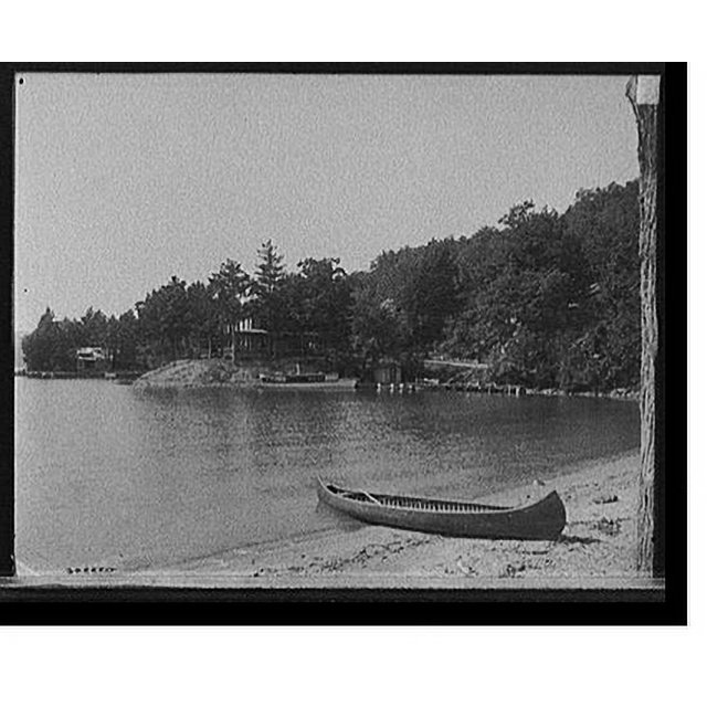 Historic Print, [Island Harbor House, Lake N.Y.], 18" x 24