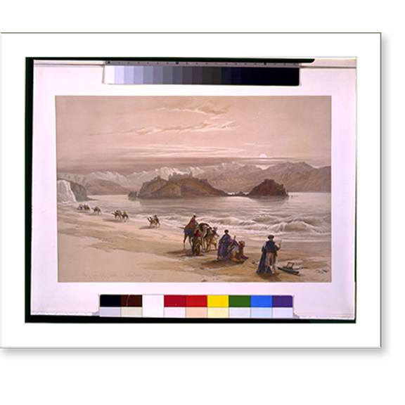 Historic Print, Isle of Graia Gulf of Akabah Arabia Petraea Feby 27th 1839.David Roberts, R.A., 18" x 24"
