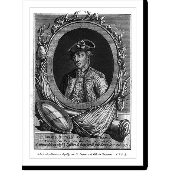 Historic Print, [Israel Putnam, 1718-1790, bust portrait, facing left], 18" x 24"