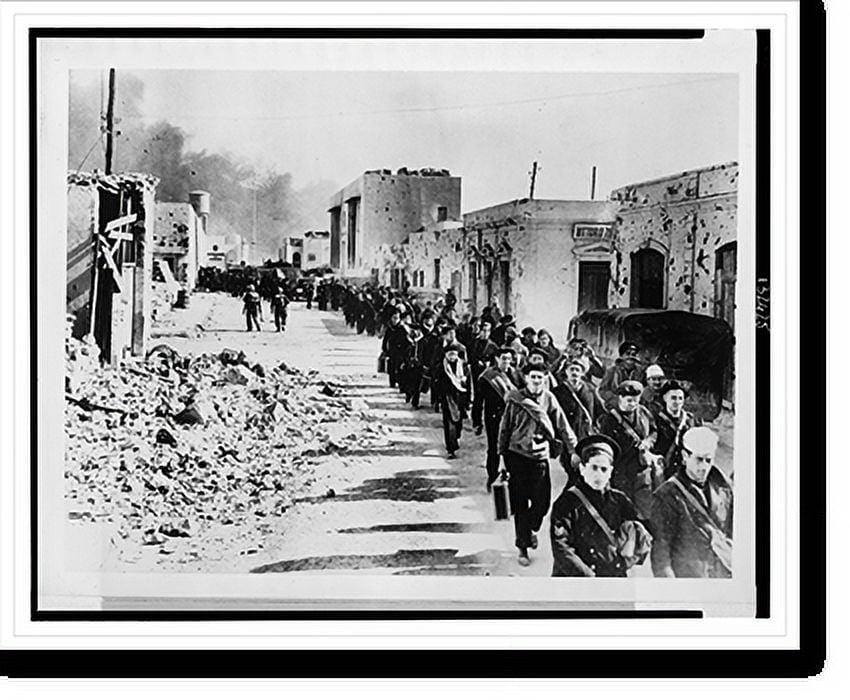Historic Print, Italian naval prisoners march through Tobruk on their ...