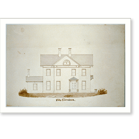 Historic Print, [Italianate house. Side elevation] - 2, 18" x 24"