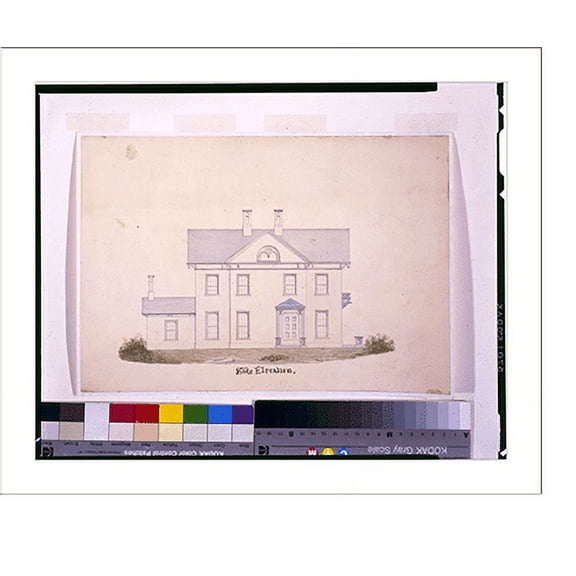 Historic Print, [Italianate house. Side elevation] - 3, 18" x 24"