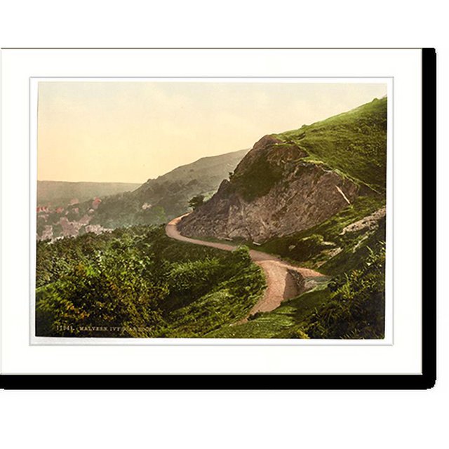 Historic Print, Ivy Scar Rock Malvern England, 16" x 20"