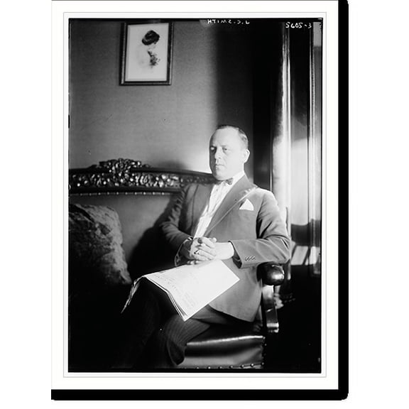 Historic Print, J.C. Smith sitting on sofa, 18" x 24"