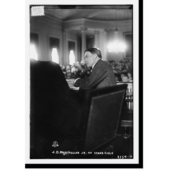 Historic Print, J.D. Rockefeller, Jr. on stand, 1/15, 16" x 20"