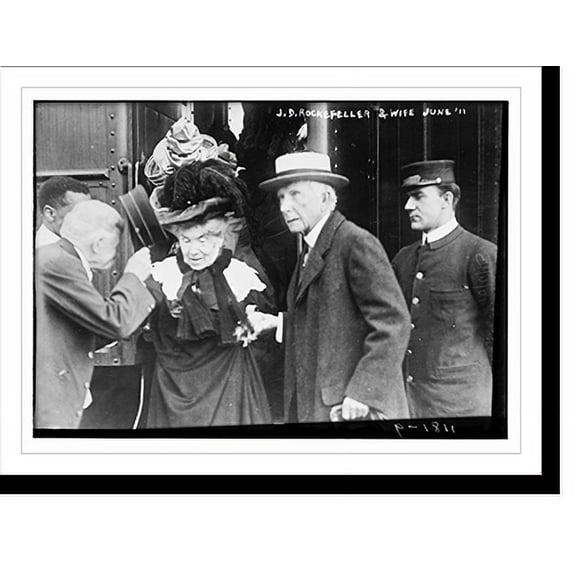 Historic Print, J.D. Rockefeller and wife, 16" x 20"