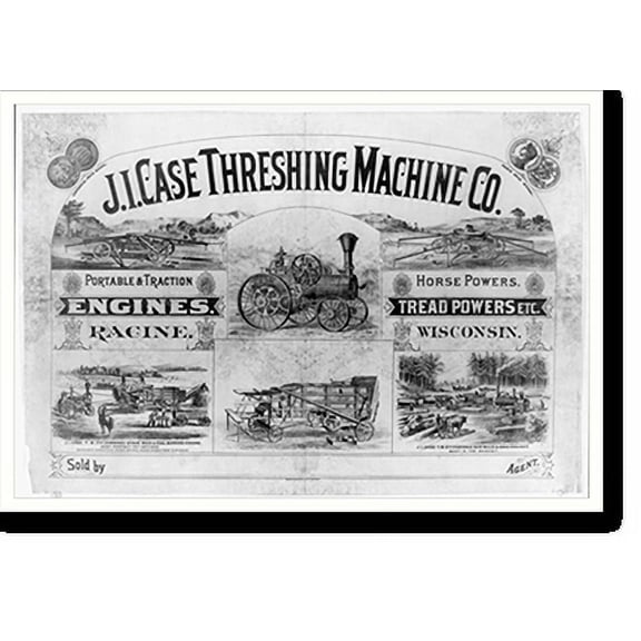 Historic Print, J.I. Case Threshing Machine Co., 16" x 20"