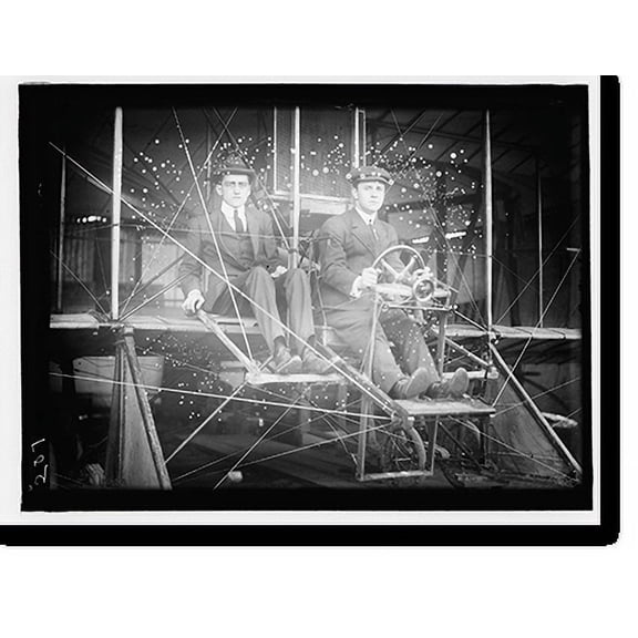 Historic Print, JANNUS, ANTHONY. FLIGHTS AND TESTS OF REX SMITH PLANE FLOWN BY JANNUS. THE PLANE WITH RUFUS R. BERMANN, WIRELESS OPERATOR, AND FRED AUBERT - 2, 18" x 24"